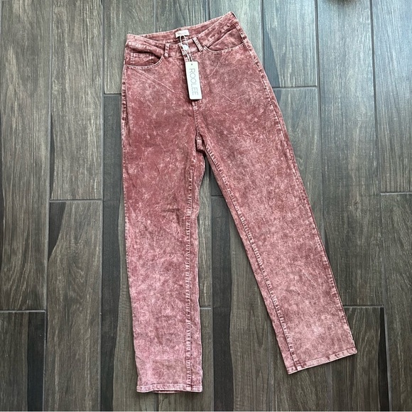 NWT Roolee The Harry Textured Pants in Fire Brick Sz S - Picture 1 of 7